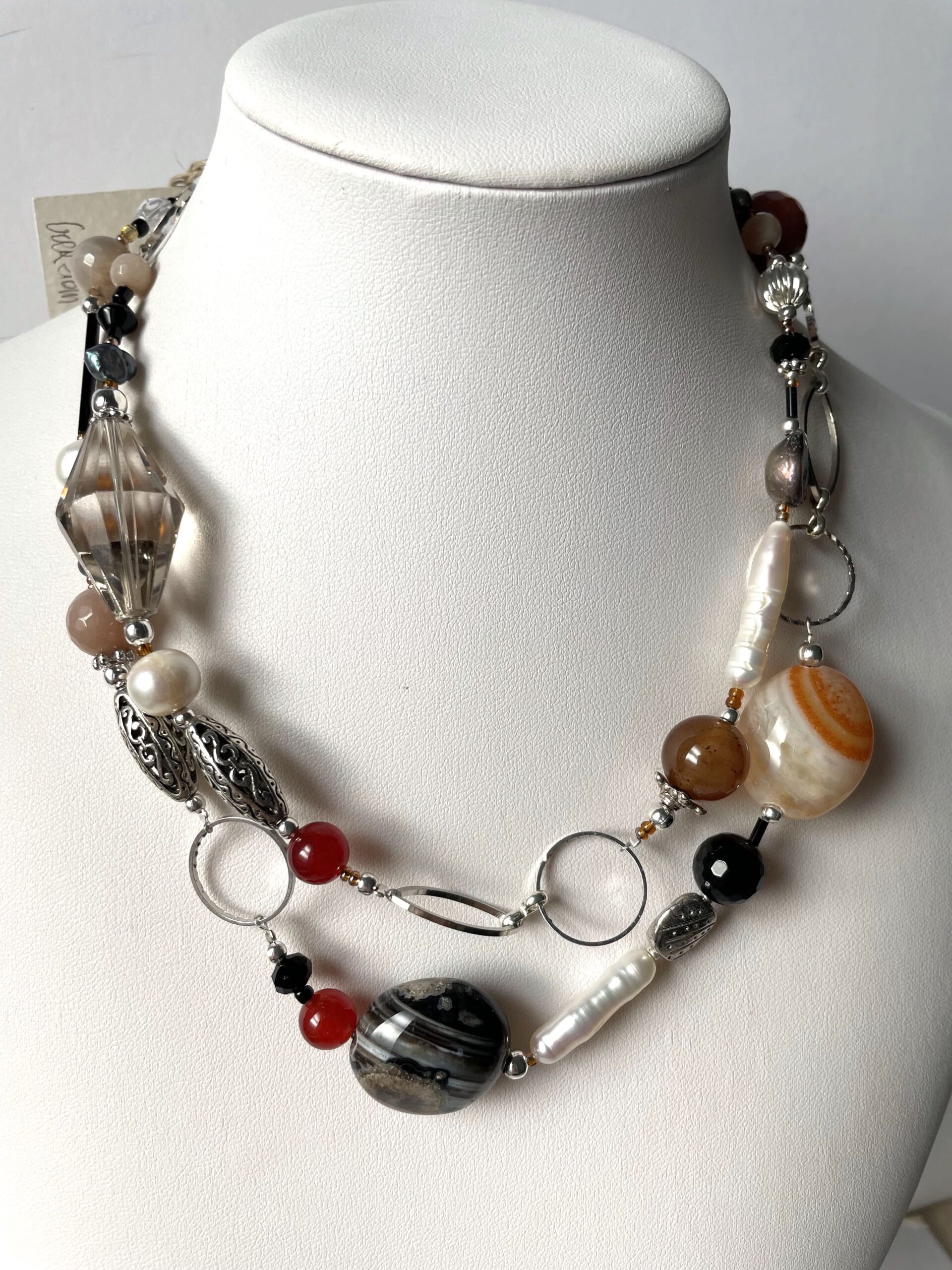 Collana BRETAGNA multicolore lunga in Pietre dure - immagine 9