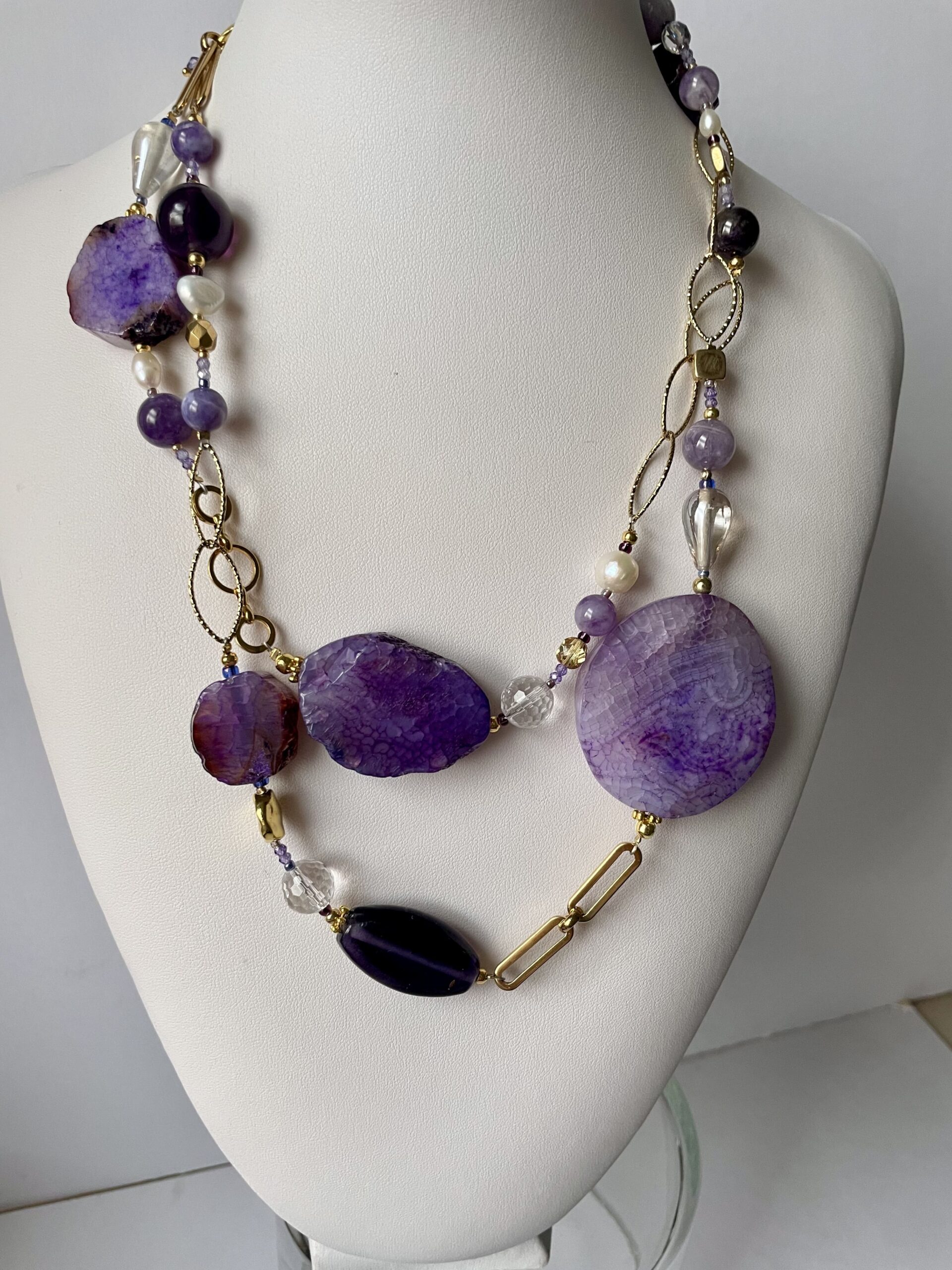 Collana Viola lunga Pietre PROCIDA - immagine 6